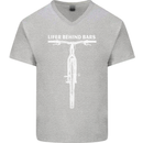 Lifer Behind Bars Cycling Cyclist Funny Mens V-Neck Cotton T-Shirt Sports Grey