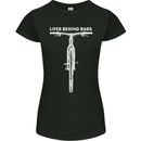 Lifer Behind Bars Cycling Cyclist Funny Womens Petite Cut T-Shirt Black