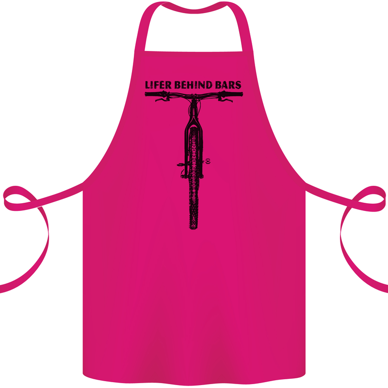 Lifer Behind Bars Funny Cycling Cyclist Cotton Apron 100% Organic Pink
