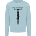 Lifer Behind Bars Funny Cycling Cyclist Kids Sweatshirt Jumper Light Blue
