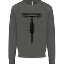 Lifer Behind Bars Funny Cycling Cyclist Kids Sweatshirt Jumper Storm Grey
