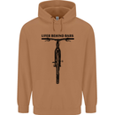 Lifer Behind Bars Funny Cycling Cyclist Mens 80% Cotton Hoodie Caramel Latte