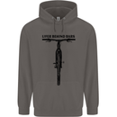 Lifer Behind Bars Funny Cycling Cyclist Mens 80% Cotton Hoodie Charcoal