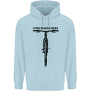 Lifer Behind Bars Funny Cycling Cyclist Mens 80% Cotton Hoodie Light Blue