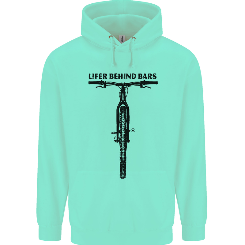 Lifer Behind Bars Funny Cycling Cyclist Mens 80% Cotton Hoodie Peppermint