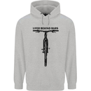 Lifer Behind Bars Funny Cycling Cyclist Mens 80% Cotton Hoodie Sports Grey