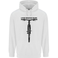 Lifer Behind Bars Funny Cycling Cyclist Mens 80% Cotton Hoodie White