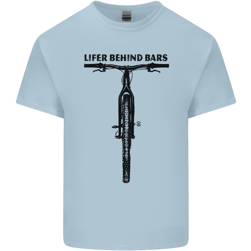Lifer Behind Bars Funny Cycling Cyclist Mens Cotton T-Shirt Tee Top Light Blue
