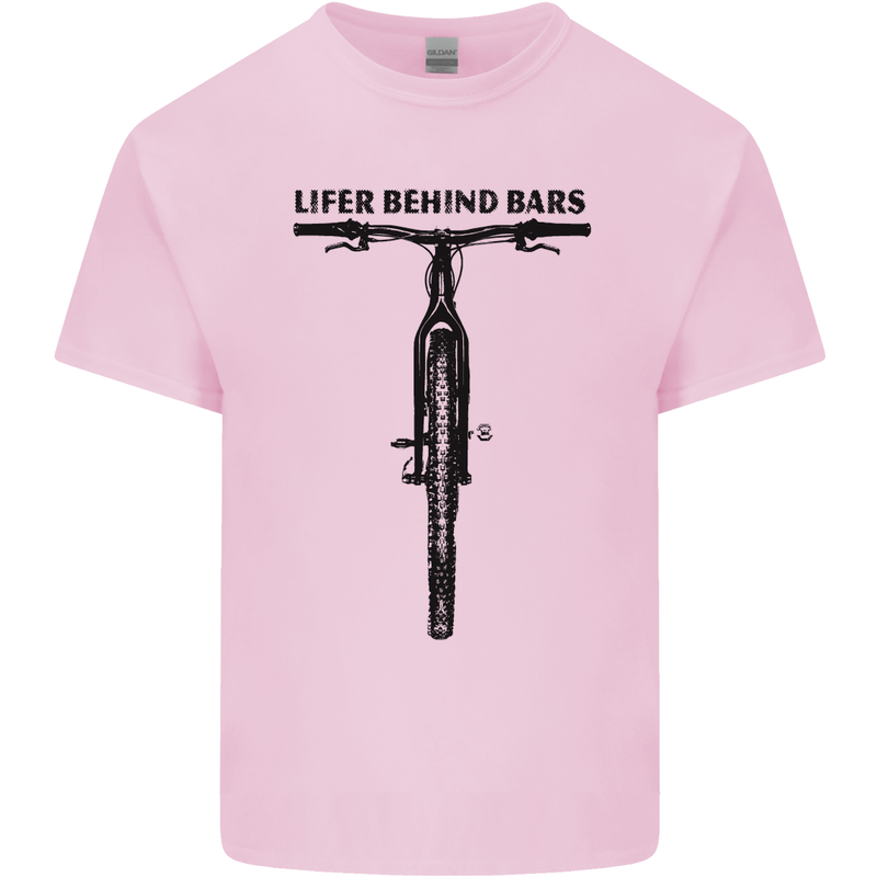 Lifer Behind Bars Funny Cycling Cyclist Mens Cotton T-Shirt Tee Top Light Pink