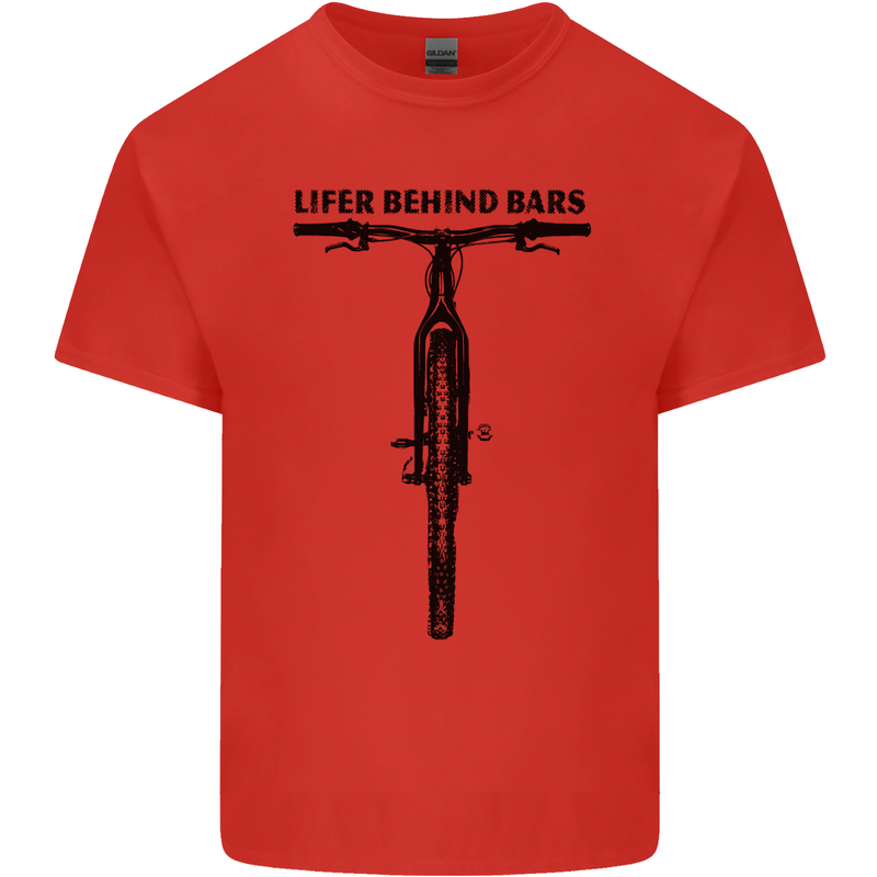 Lifer Behind Bars Funny Cycling Cyclist Mens Cotton T-Shirt Tee Top Red