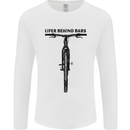 Lifer Behind Bars Funny Cycling Cyclist Mens Long Sleeve T-Shirt Charcoal