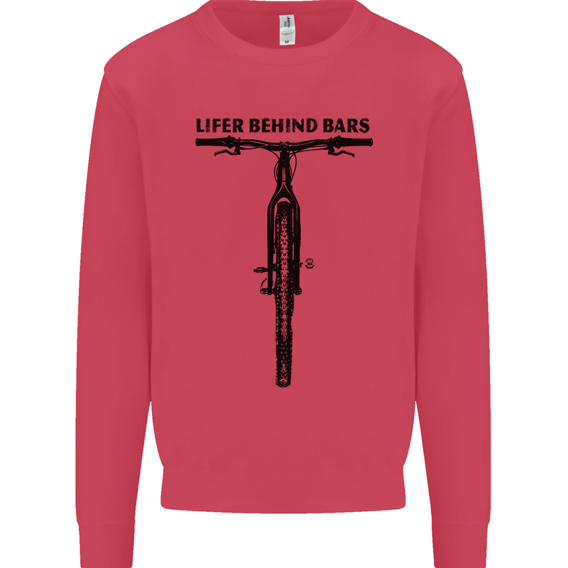Lifer Behind Bars Funny Cycling Cyclist Mens Sweatshirt Jumper Heliconia