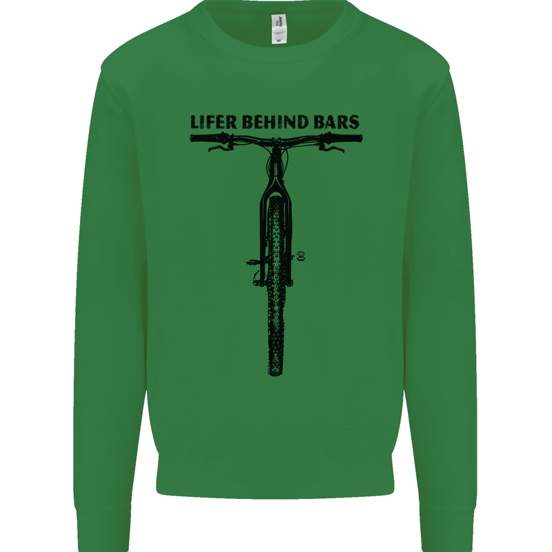 Lifer Behind Bars Funny Cycling Cyclist Mens Sweatshirt Jumper Irish Green