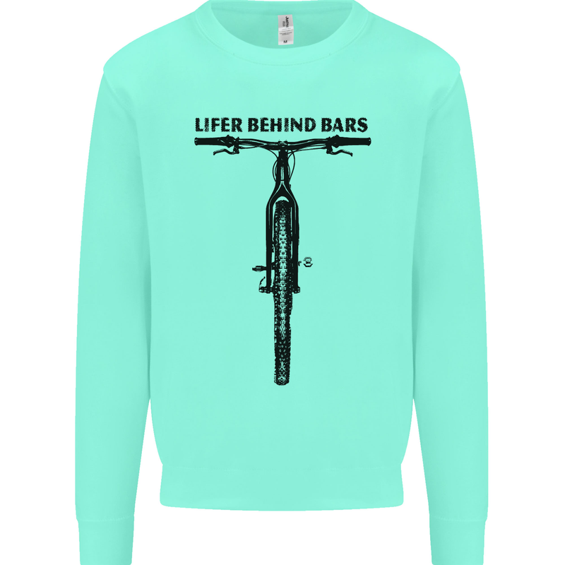 Lifer Behind Bars Funny Cycling Cyclist Mens Sweatshirt Jumper Peppermint