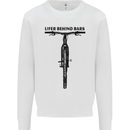 Lifer Behind Bars Funny Cycling Cyclist Mens Sweatshirt Jumper White