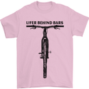 Lifer Behind Bars Funny Cycling Cyclist Mens T-Shirt Cotton Gildan Light Pink