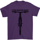 Lifer Behind Bars Funny Cycling Cyclist Mens T-Shirt Cotton Gildan Purple