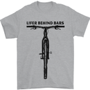 Lifer Behind Bars Funny Cycling Cyclist Mens T-Shirt Cotton Gildan Sports Grey