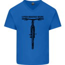Lifer Behind Bars Funny Cycling Cyclist Mens V-Neck Cotton T-Shirt Royal Blue