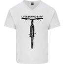 Lifer Behind Bars Funny Cycling Cyclist Mens V-Neck Cotton T-Shirt White