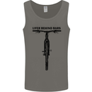Lifer Behind Bars Funny Cycling Cyclist Mens Vest Tank Top Sports Grey