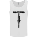 Lifer Behind Bars Funny Cycling Cyclist Mens Vest Tank Top White