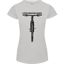 Lifer Behind Bars Funny Cycling Cyclist Womens Petite Cut T-Shirt Sports Grey