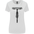 Lifer Behind Bars Funny Cycling Cyclist Womens Wider Cut T-Shirt White