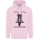 Lifer Behind Bars Motorcycle Motorbike Childrens Kids Hoodie Light Pink