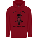Lifer Behind Bars Motorcycle Motorbike Childrens Kids Hoodie Red