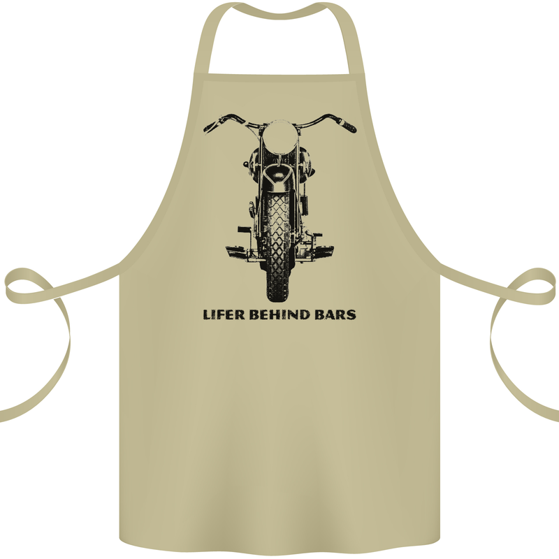 Lifer Behind Bars Motorcycle Motorbike Cotton Apron 100% Organic Khaki