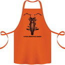 Lifer Behind Bars Motorcycle Motorbike Cotton Apron 100% Organic Orange