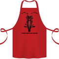 Lifer Behind Bars Motorcycle Motorbike Cotton Apron 100% Organic Red