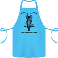 Lifer Behind Bars Motorcycle Motorbike Cotton Apron 100% Organic Turquoise