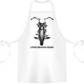 Lifer Behind Bars Motorcycle Motorbike Cotton Apron 100% Organic White