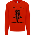 Lifer Behind Bars Motorcycle Motorbike Kids Sweatshirt Jumper Bright Red
