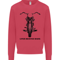 Lifer Behind Bars Motorcycle Motorbike Kids Sweatshirt Jumper Heliconia
