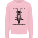 Lifer Behind Bars Motorcycle Motorbike Kids Sweatshirt Jumper Light Pink