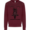 Lifer Behind Bars Motorcycle Motorbike Kids Sweatshirt Jumper Maroon