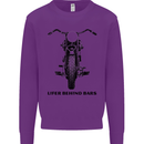 Lifer Behind Bars Motorcycle Motorbike Kids Sweatshirt Jumper Purple