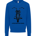 Lifer Behind Bars Motorcycle Motorbike Kids Sweatshirt Jumper Royal Blue