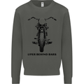 Lifer Behind Bars Motorcycle Motorbike Kids Sweatshirt Jumper Storm Grey
