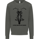 Lifer Behind Bars Motorcycle Motorbike Kids Sweatshirt Jumper Storm Grey