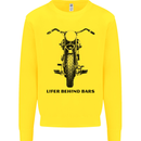 Lifer Behind Bars Motorcycle Motorbike Kids Sweatshirt Jumper Yellow