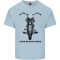 Lifer Behind Bars Motorcycle Motorbike Kids T-Shirt Childrens Light Blue