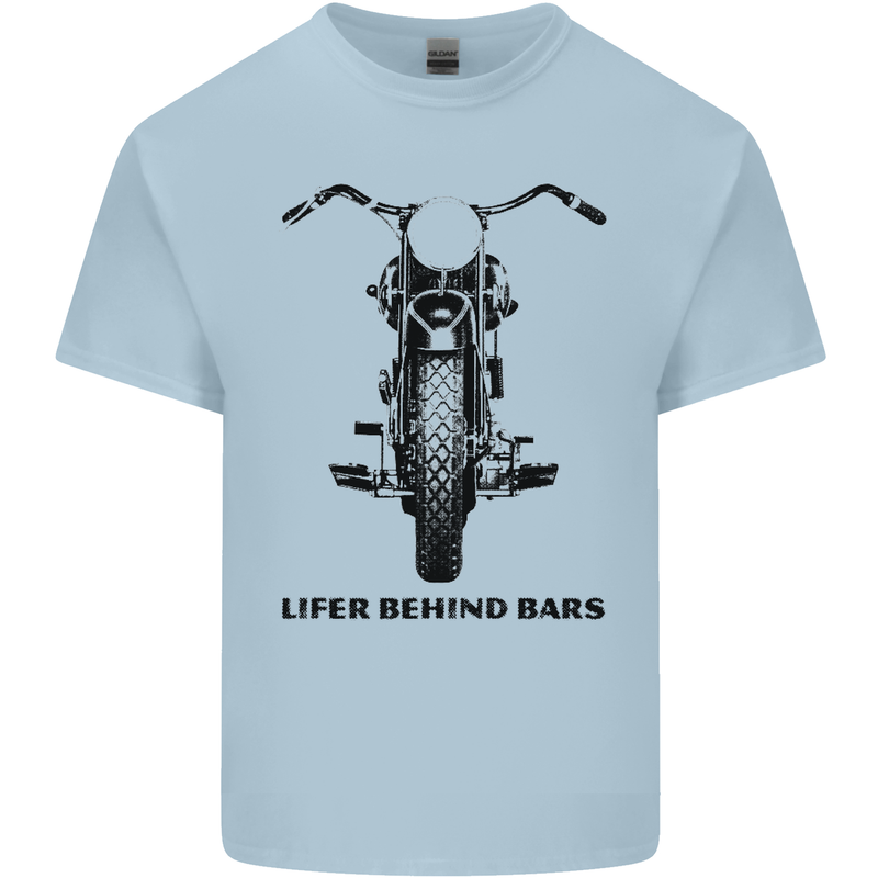 Lifer Behind Bars Motorcycle Motorbike Kids T-Shirt Childrens Light Blue