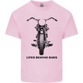 Lifer Behind Bars Motorcycle Motorbike Kids T-Shirt Childrens Light Pink