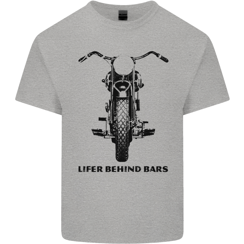 Lifer Behind Bars Motorcycle Motorbike Kids T-Shirt Childrens Sports Grey