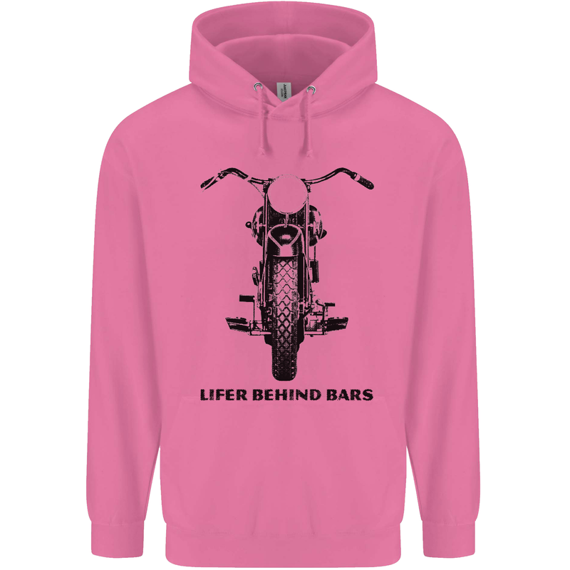Lifer Behind Bars Motorcycle Motorbike Mens 80% Cotton Hoodie Azelea