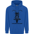 Lifer Behind Bars Motorcycle Motorbike Mens 80% Cotton Hoodie Royal Blue